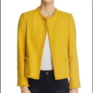 Gerard Darel Roxanne Tweed Jacket Mustard Yellow | Size 6/38